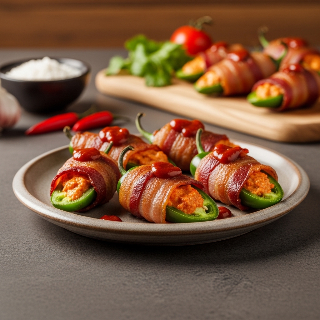 Tailgate Game Day Lunch: Street-Style Bacon-Wrapped Jalapeño Poppers with Smoky Chipotle Sauce